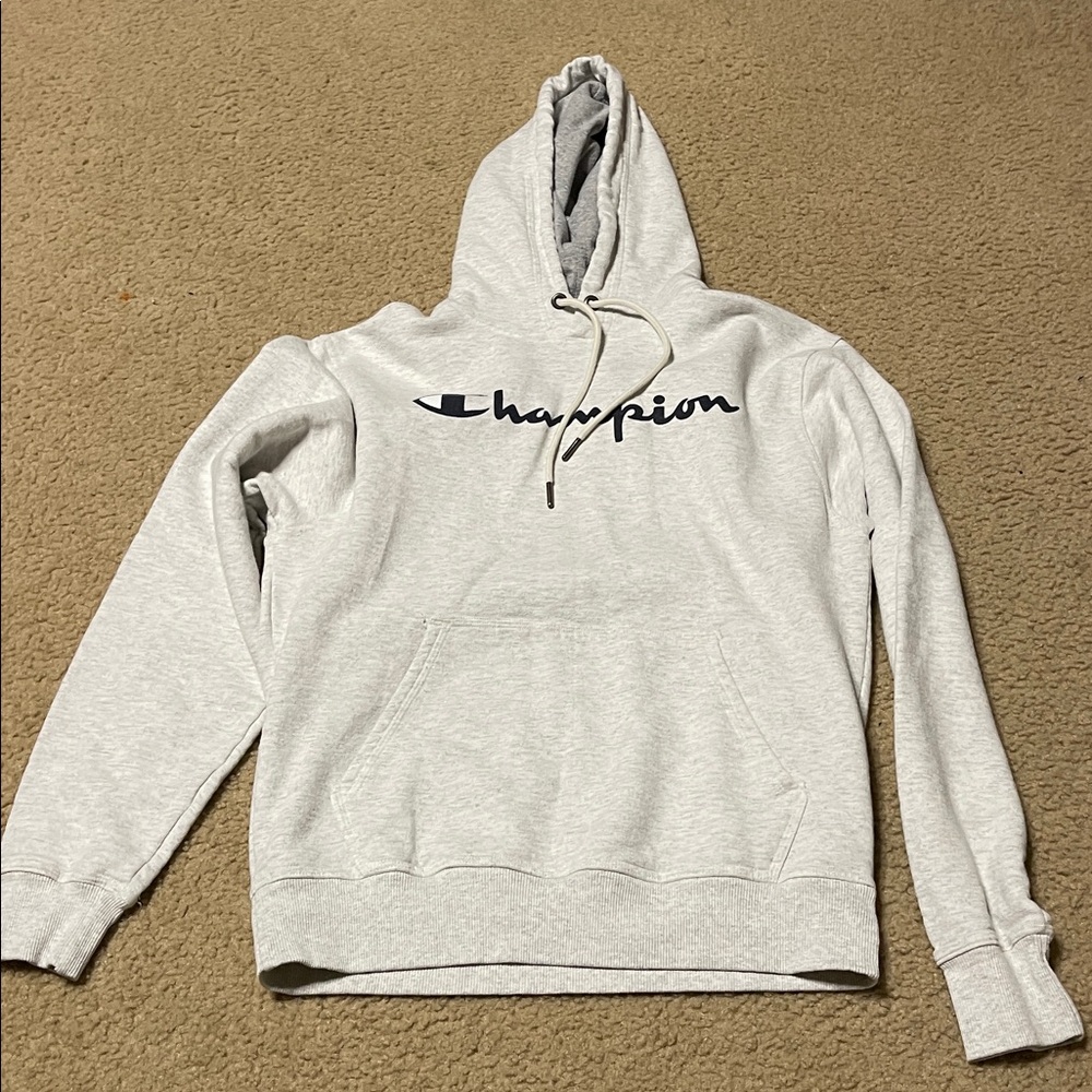 Champion Men's Light Gray Hoodie